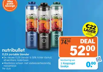 Albert Heijn Nutribullet Flex Portable Blender aanbieding