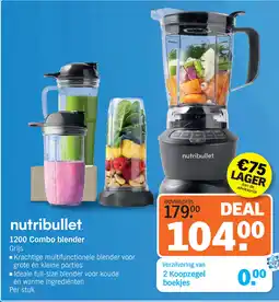 Albert Heijn Nutribullet 1200 Combo blender aanbieding
