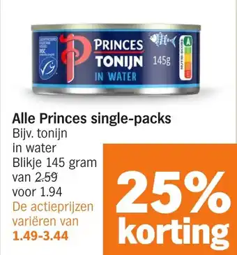 Albert Heijn Alle Princes single-packs aanbieding