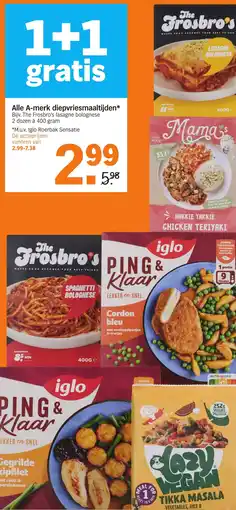 Albert Heijn Alle A-merk diepvriesmaaltijden aanbieding