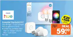Albert Heijn Philips Hue Essential Starterkit E27 aanbieding