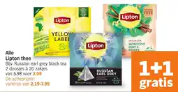 Albert Heijn Alle Lipton thee aanbieding