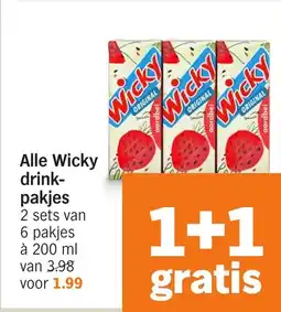 Albert Heijn Alle Wicky drinkpakjes aanbieding