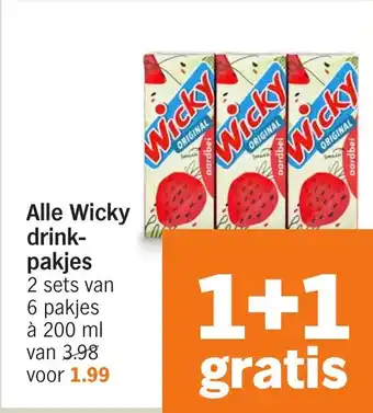 Albert Heijn Alle Wicky drinkpakjes aanbieding