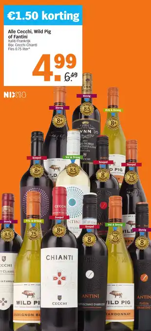 Albert Heijn Alle Cecchi, Wild Pig of Fantini aanbieding