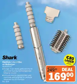 Albert Heijn Shark FlexStyle 3-in-1 Föhn en Multistyler HD426SLEU aanbieding
