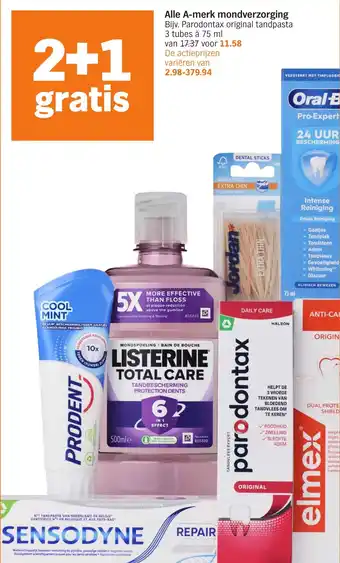 Albert Heijn Alle A-merk mondverzorging aanbieding
