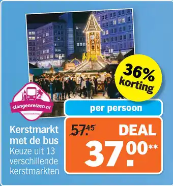 Albert Heijn Kerstmarkt met de bus aanbieding