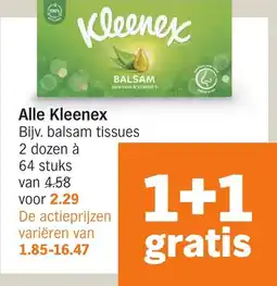 Albert Heijn Alle Kleenex aanbieding