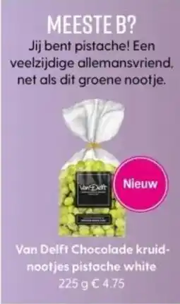 Albert Heijn Van Delft Chocolade kruid- nootjes pistache white aanbieding