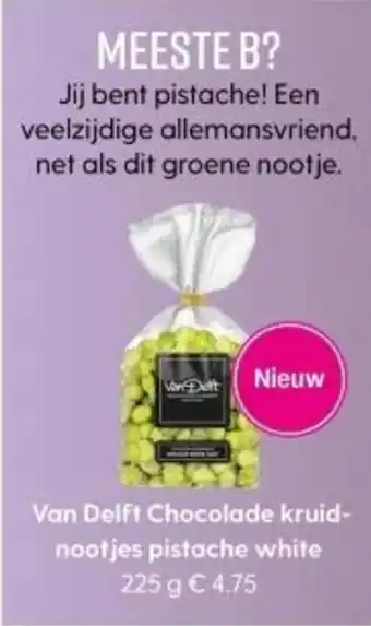 Albert Heijn Van Delft Chocolade kruid- nootjes pistache white aanbieding