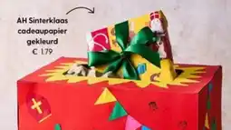 Albert Heijn AH Sinterklaas cadeaupapier gekleurd aanbieding