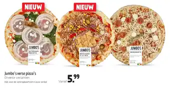 Jumbo Jumbo's verse pizza's aanbieding