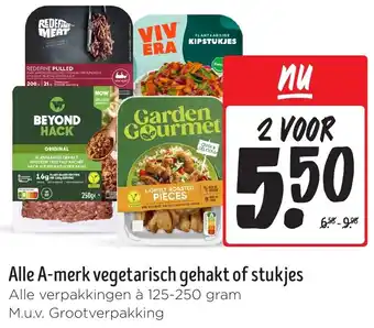 Jumbo Alle A-merk vegetarisch gehakt of stukjes aanbieding