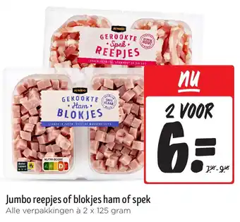 Jumbo Jumbo reepjes of blokjes ham of spek aanbieding