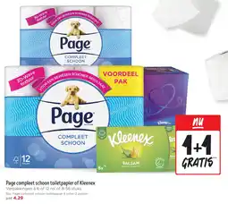 Jumbo Page compleet schoon toiletpapier of Kleenex aanbieding