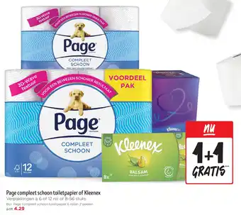Jumbo Page compleet schoon toiletpapier of Kleenex aanbieding