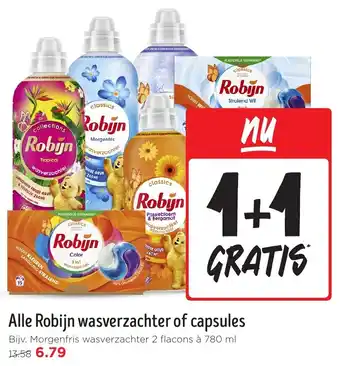 Jumbo Alle Robijn wasverzachter of capsules aanbieding