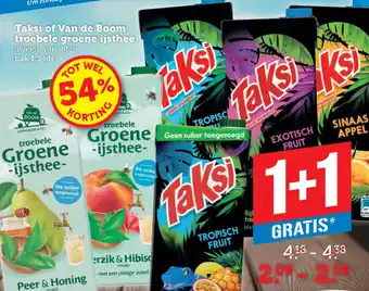 Coop Taksi of Van de Boom troebele groene ijsthee aanbieding