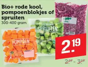 Bio+ rode kool, pompoenblokjes of spruiten