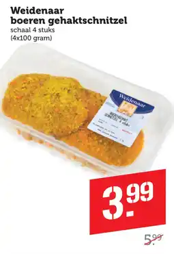 Coop Weidenaar boeren gehaktschnitzel aanbieding