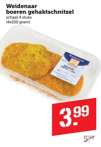 Coop Weidenaar boeren gehaktschnitzel aanbieding