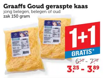 Coop Graaffs Goud geraspte kaas aanbieding