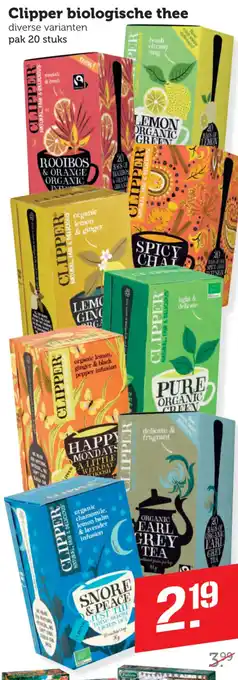 Coop Clipper biologische thee aanbieding