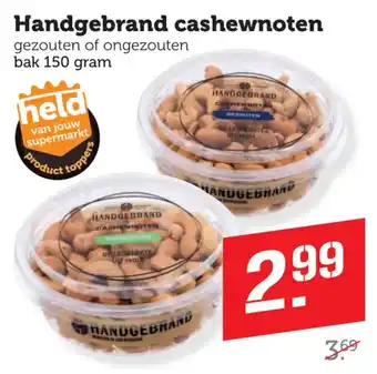 Coop Handgebrand cashewnoten aanbieding