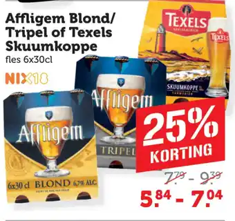 Coop AffA Affligem Blond/ Tripel of Texels Skuumkoppe aanbieding