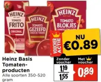 Vomar Voordeelmarkt Heinz Basis Tomatenproducten aanbieding