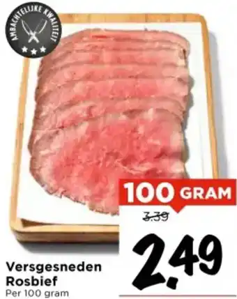 Vomar Voordeelmarkt Versgesneden Rosbief aanbieding