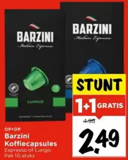 Vomar Voordeelmarkt Barzini Koffiecapsules aanbieding
