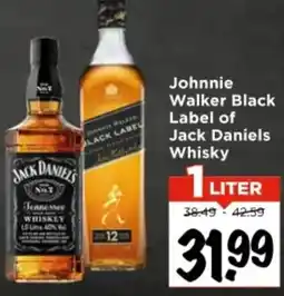 Vomar Voordeelmarkt Johnnie Walker Black Label of Jack Daniels Whisky aanbieding