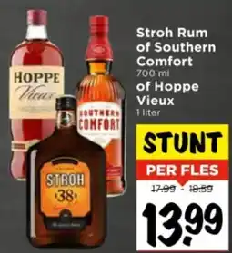 Vomar Voordeelmarkt Stroh Rum of Southern Comfort of Hoppe Vieux aanbieding