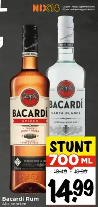 Vomar Voordeelmarkt Bacardi Rum aanbieding