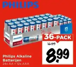 Vomar Voordeelmarkt Philips Alkaline Batterijen aanbieding
