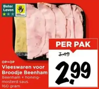 Vomar Voordeelmarkt Vleeswaren voor Broodje Beenham aanbieding