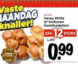 Vomar Voordeelmarkt Verse Witte of Volkoren Hotelkadetten aanbieding