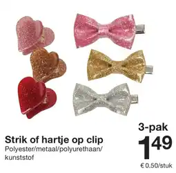 Zeeman Strik of hartje op clip aanbieding