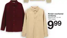 Zeeman Kinder overhemd corduroy aanbieding