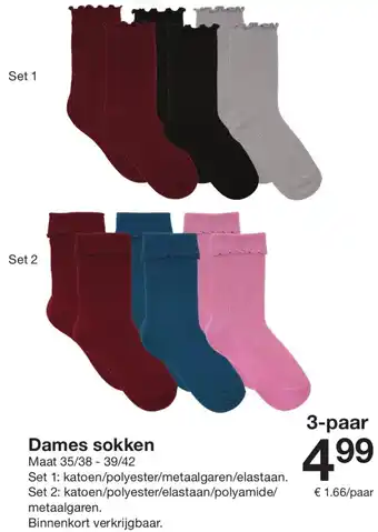 Zeeman Dames sokken aanbieding