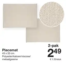 Zeeman Placemat aanbieding