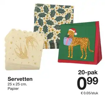 Zeeman Servetten aanbieding