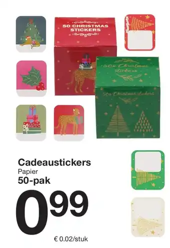 Zeeman Christmas stickers. aanbieding