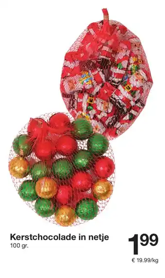 Zeeman Kerstchocolade in netje aanbieding
