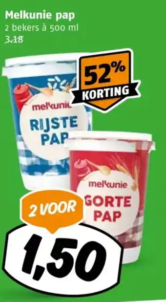 Poiesz Melkunie pap aanbieding