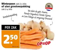 Poiesz Winterpeen of uien grootverpakking aanbieding