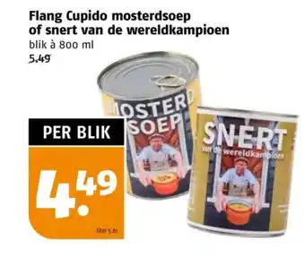 Poiesz Flang Cupido mosterdsoep of snert van de wereldkampioen blik à 800 ml aanbieding