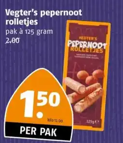 Poiesz Vegter's pepernoot rolletjes aanbieding